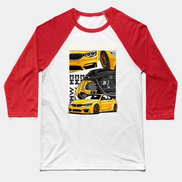 Race Tuned M3 F80 Baseball T-Shirt by Harrisaputra